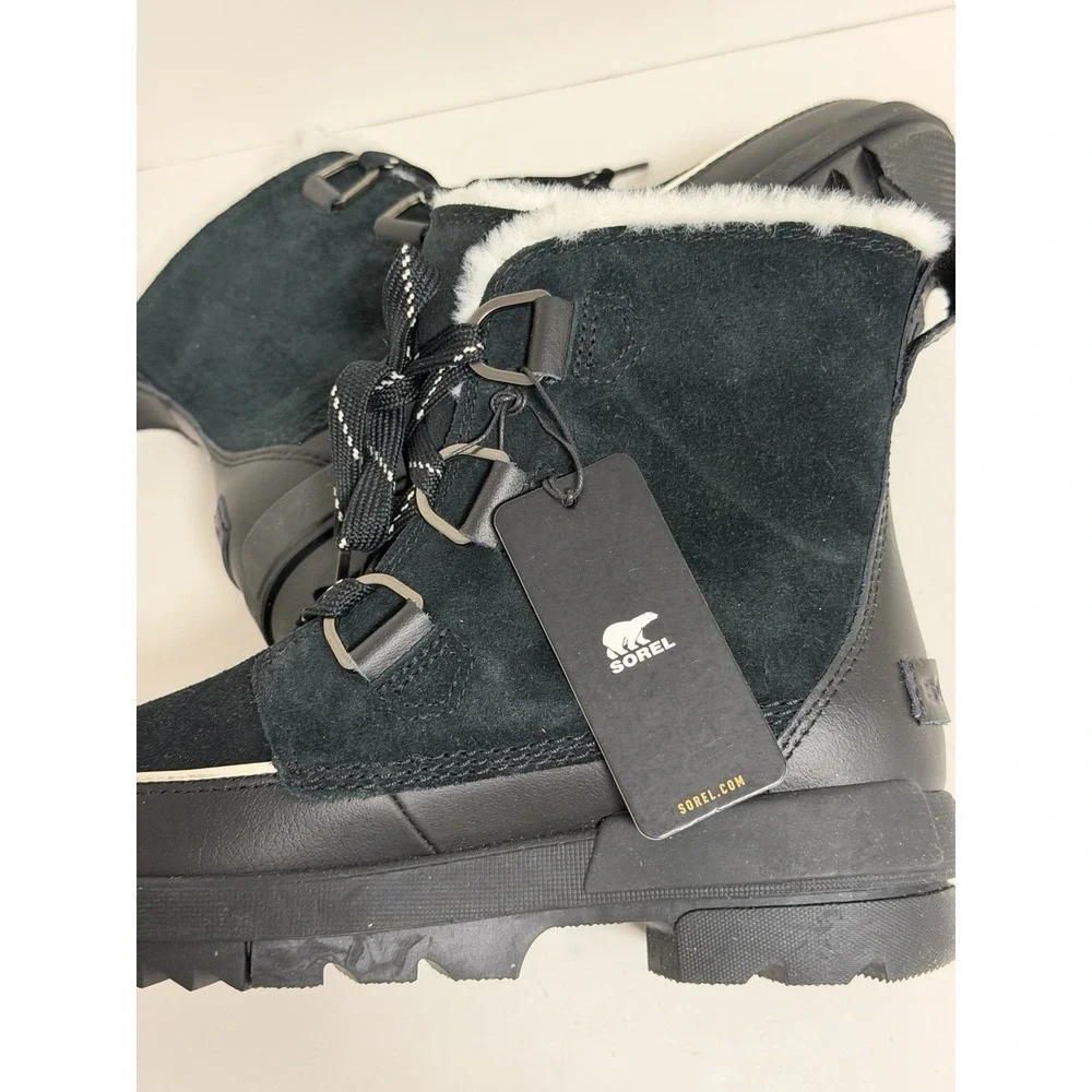 Sorel Women's Tivoli IV waterproof boots, Black Suede, Size US 8